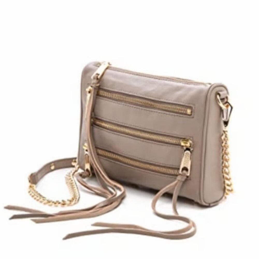 Rebecca Minkoff Triple-zip Leather Crossbody Bag